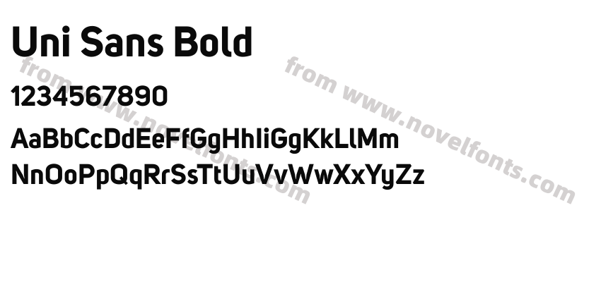 Uni Sans BoldPreview