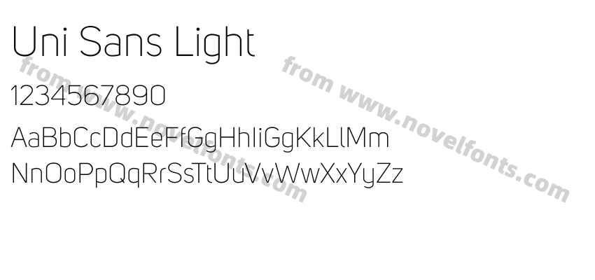 Uni Sans LightPreview