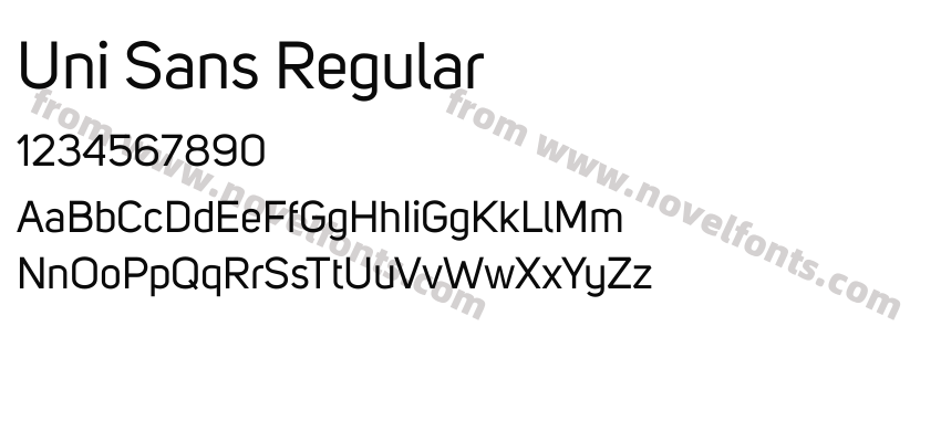 Uni Sans RegularPreview