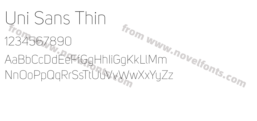 Uni Sans ThinPreview