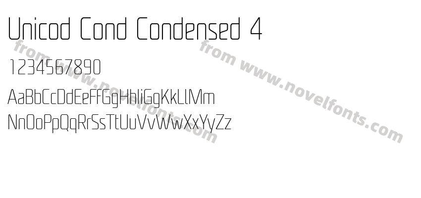 Unicod Cond Condensed 4Preview