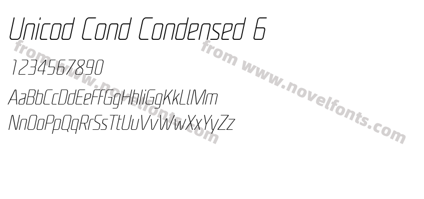 Unicod Cond Condensed 6Preview