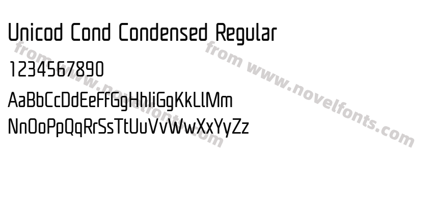 Unicod Cond Condensed RegularPreview