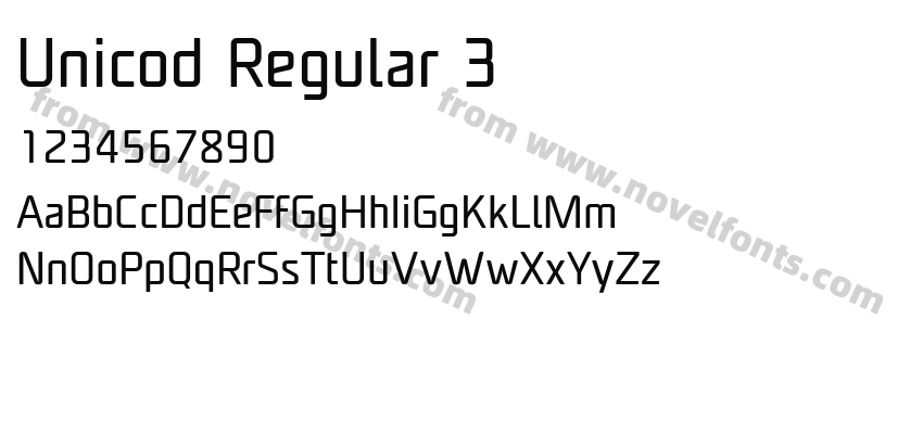 Unicod Regular 3Preview