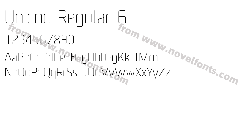 Unicod Regular 6Preview