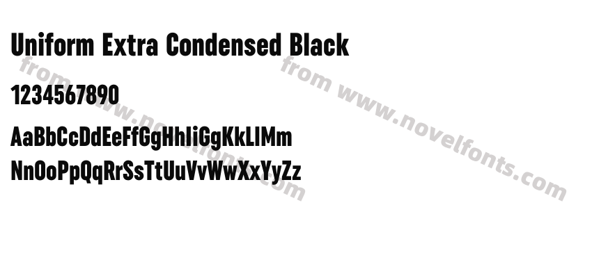 Uniform Extra Condensed BlackPreview