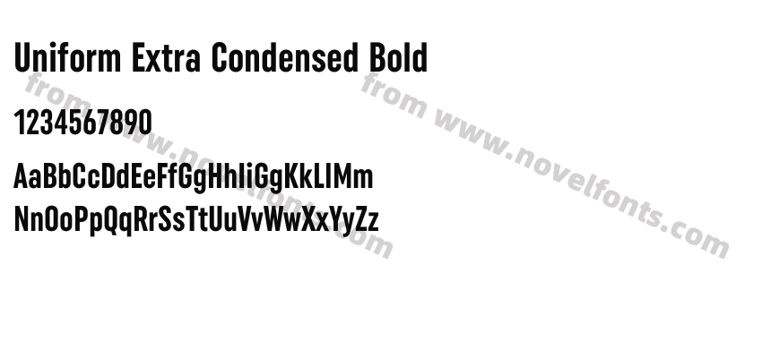 Uniform Extra Condensed BoldPreview