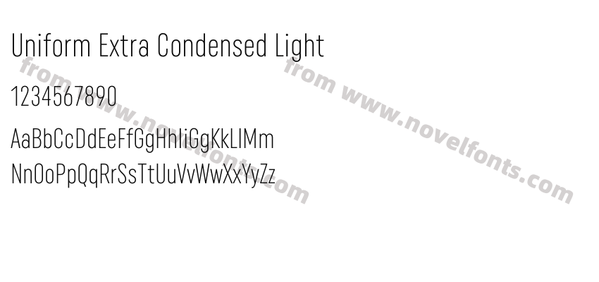 Uniform Extra Condensed LightPreview