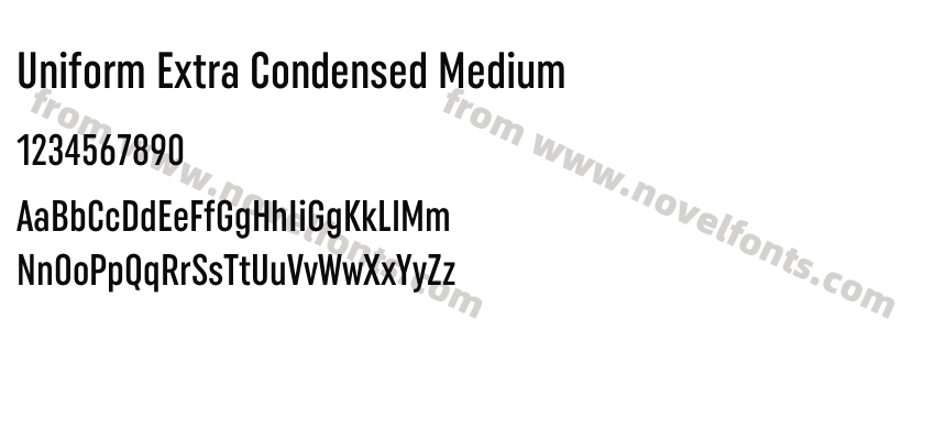 Uniform Extra Condensed MediumPreview