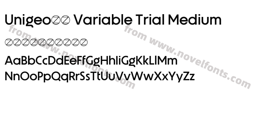 Unigeo64 Variable Trial MediumPreview