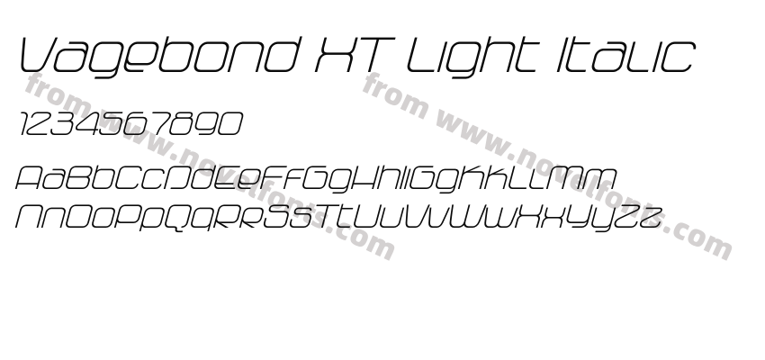 Vagebond XT Light ItalicPreview