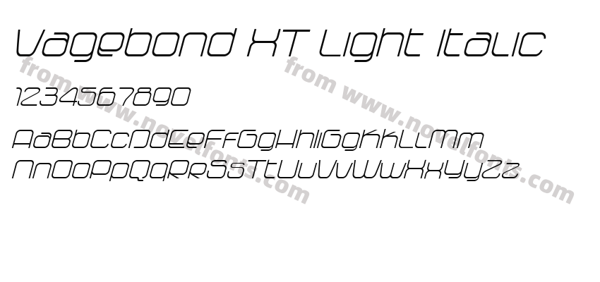 Vagebond XT Light ItalicPreview