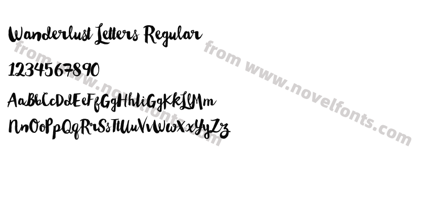 Wanderlust Letters RegularPreview