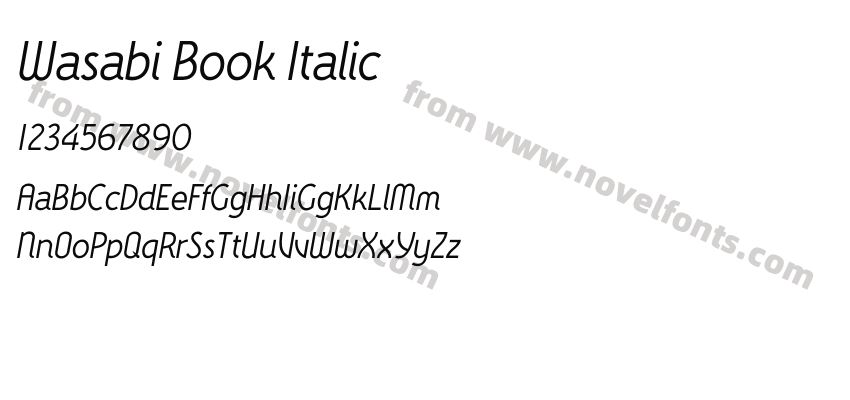 Wasabi Book ItalicPreview