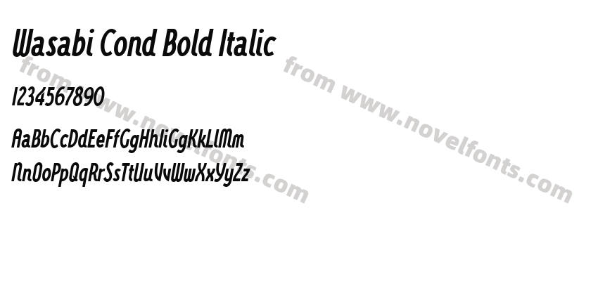 Wasabi Cond Bold ItalicPreview