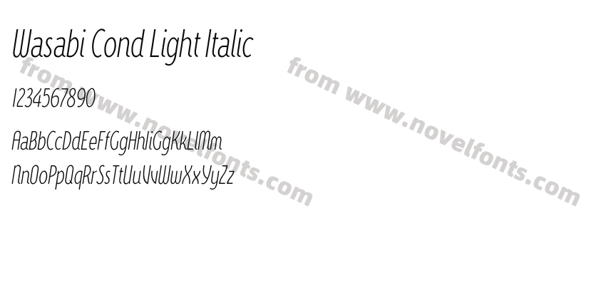 Wasabi Cond Light ItalicPreview
