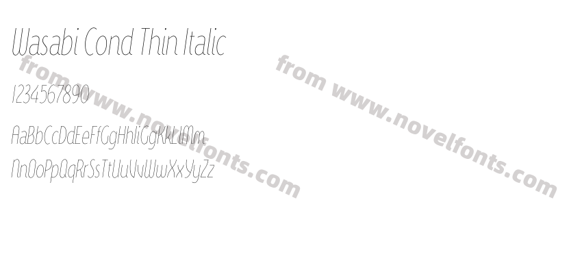 Wasabi Cond Thin ItalicPreview