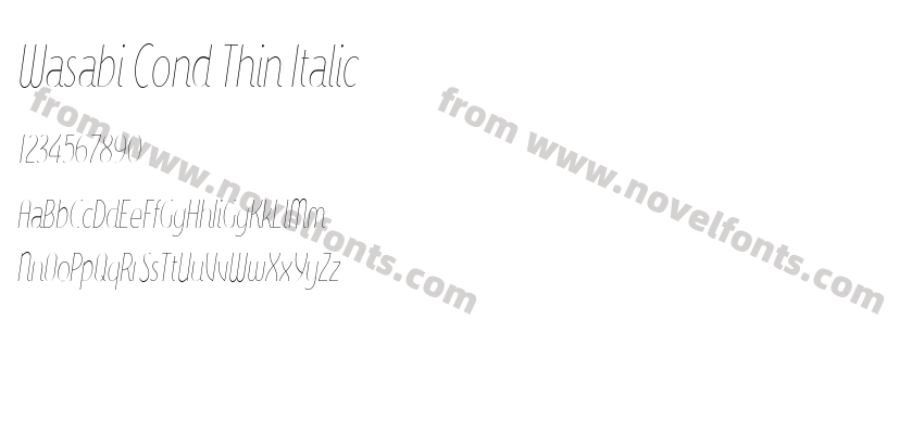 Wasabi Cond Thin ItalicPreview
