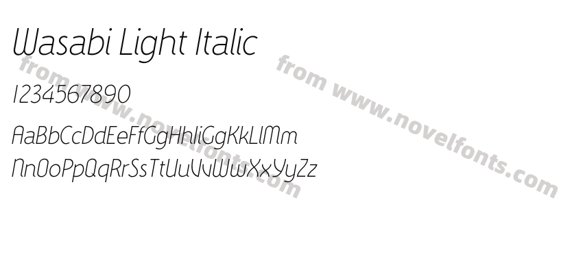 Wasabi Light ItalicPreview