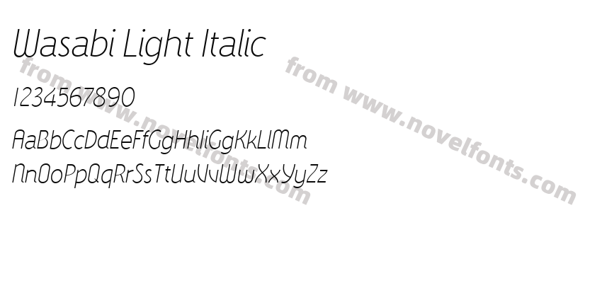 Wasabi Light ItalicPreview