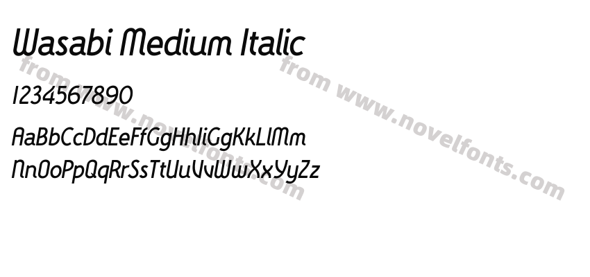 Wasabi Medium ItalicPreview