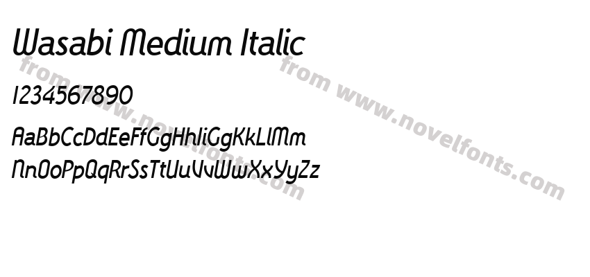 Wasabi Medium ItalicPreview