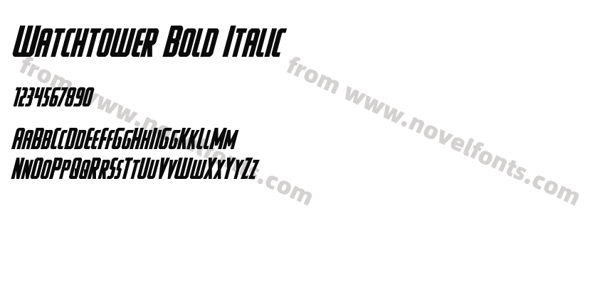 Watchtower Bold ItalicPreview