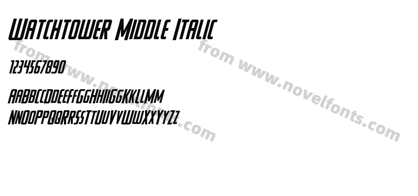 Watchtower Middle ItalicPreview