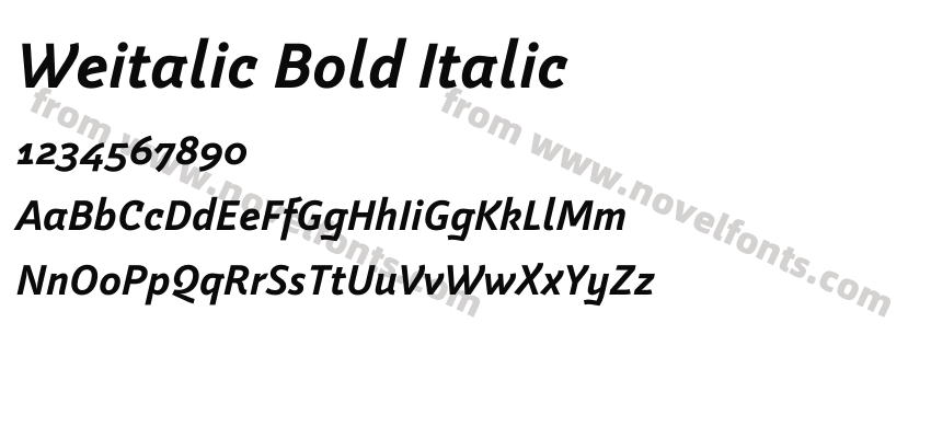 Weitalic Bold ItalicPreview