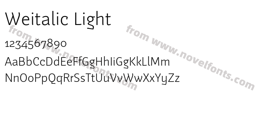 Weitalic LightPreview
