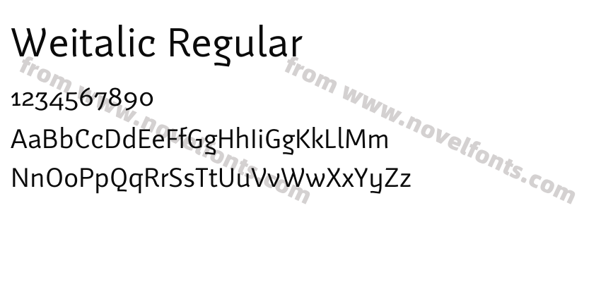 Weitalic RegularPreview