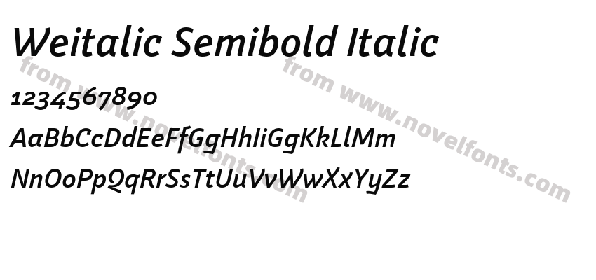 Weitalic Semibold ItalicPreview