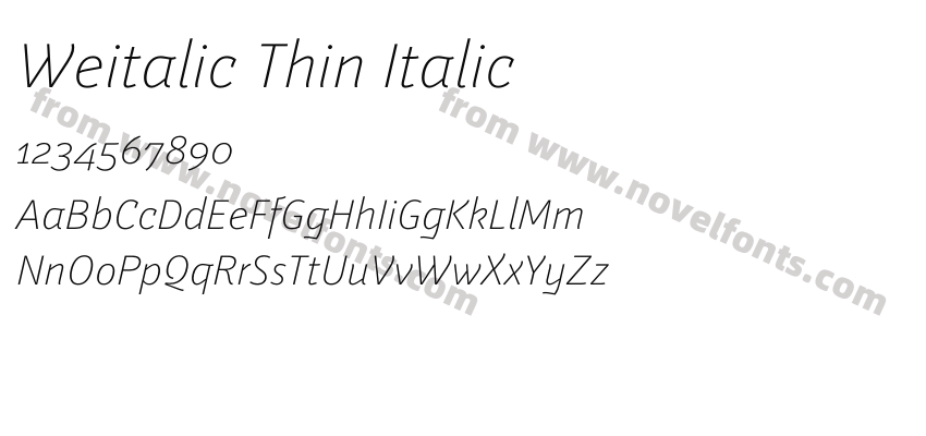 Weitalic Thin ItalicPreview