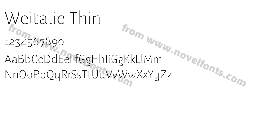Weitalic ThinPreview