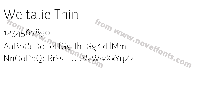Weitalic ThinPreview