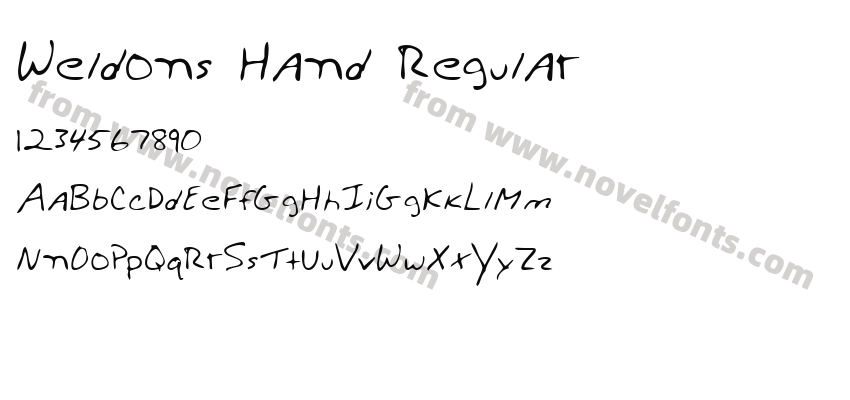 Weldons Hand RegularPreview