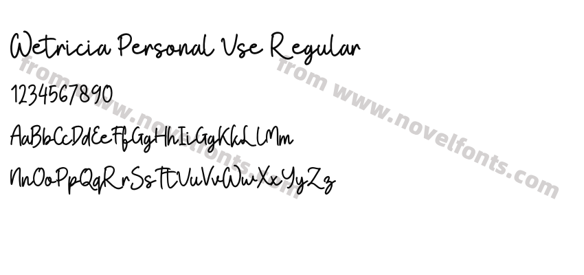 Wetricia Personal Use RegularPreview