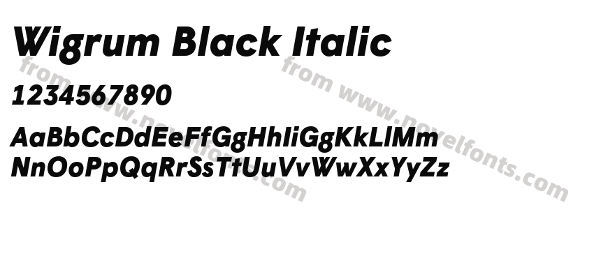 Wigrum Black ItalicPreview