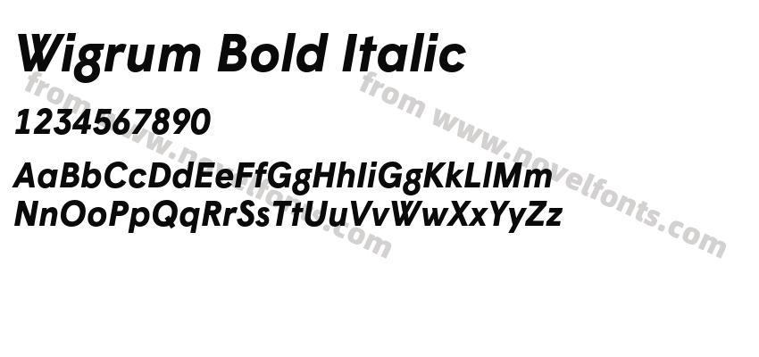 Wigrum Bold ItalicPreview