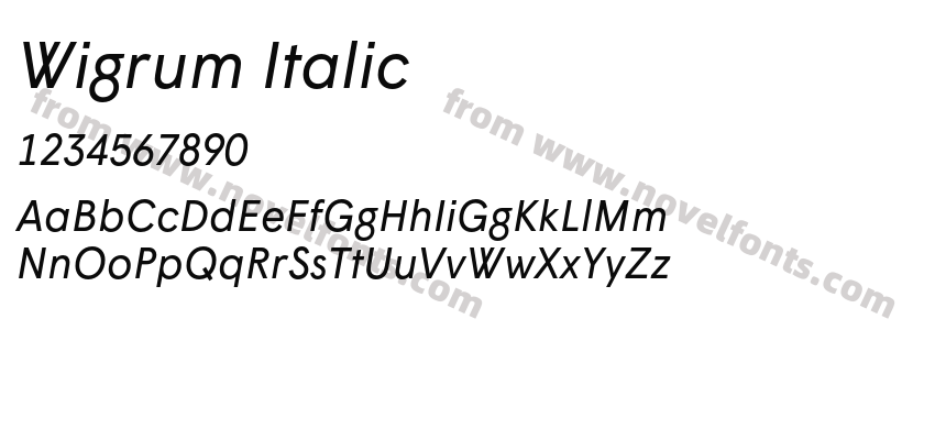 Wigrum ItalicPreview