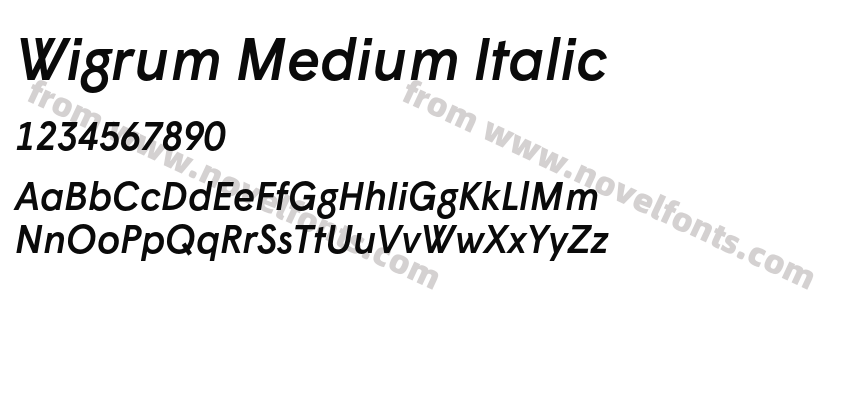 Wigrum Medium ItalicPreview