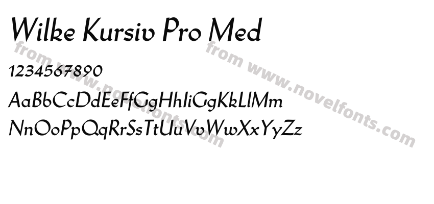 Wilke Kursiv Pro MedPreview