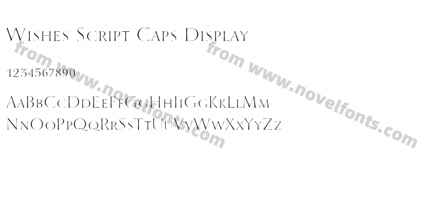 Wishes Script Caps DisplayPreview