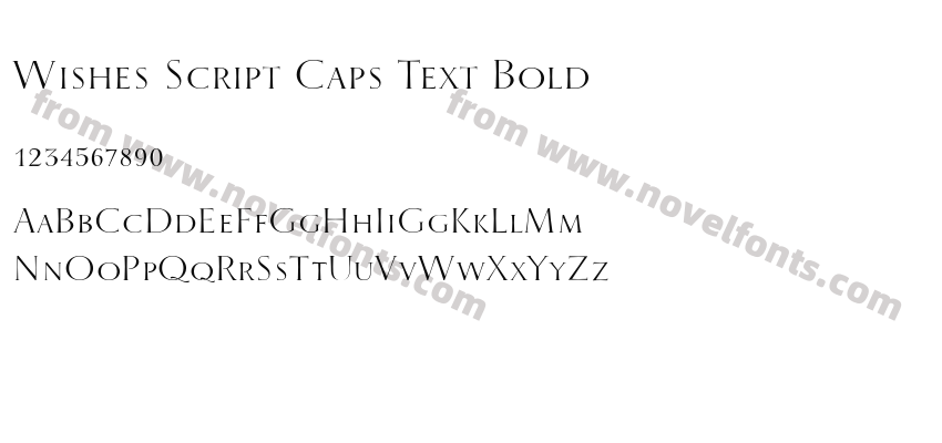 Wishes Script Caps Text BoldPreview