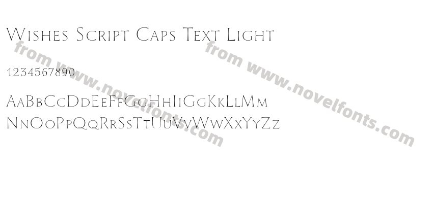 Wishes Script Caps Text LightPreview