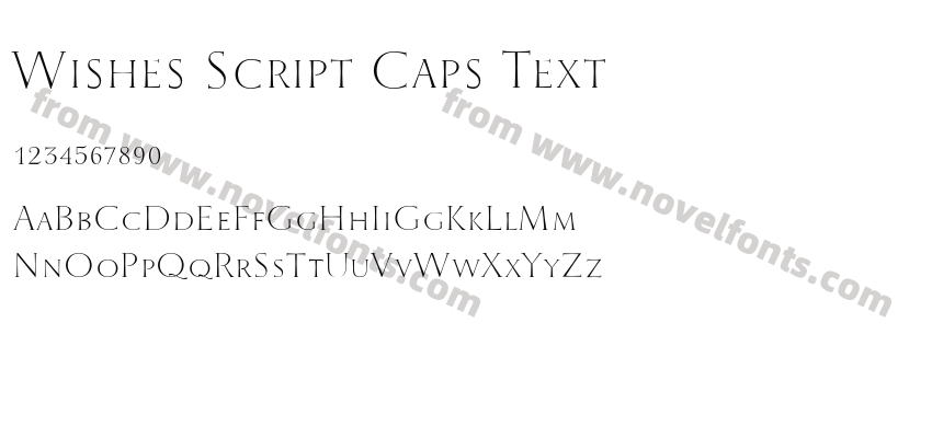 Wishes Script Caps TextPreview
