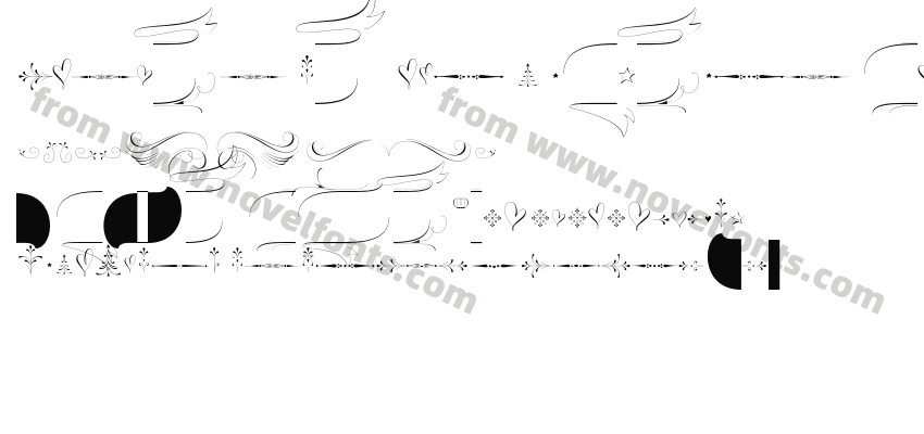 Wishes Script Ornaments DisplayPreview