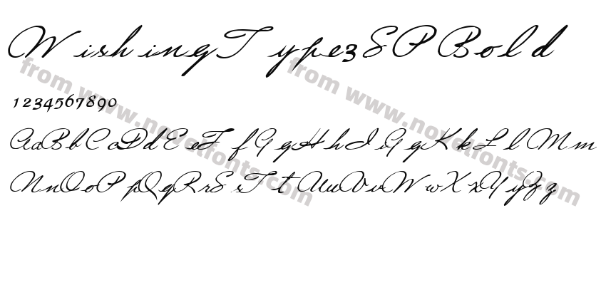 Wishing Type3 SP BoldPreview