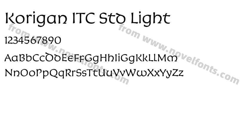 Korigan ITC Std LightPreview