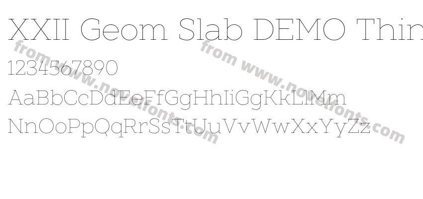XXII Geom Slab DEMO ThinPreview